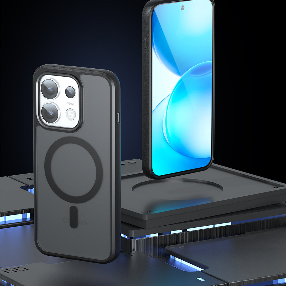 MagSafe pouzdro pro Oppo Reno16, Techsuit, PureFrost, Černá saténová