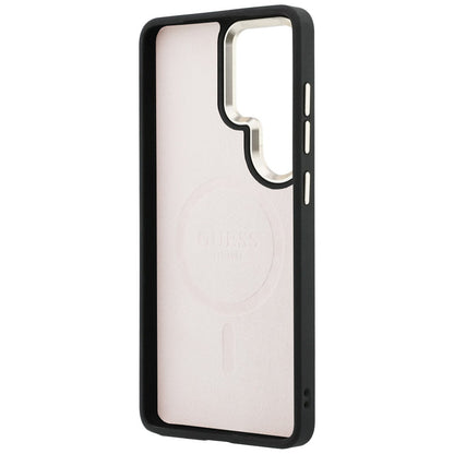 Pouzdro MagSafe pro Samsung Galaxy S26 Ultra S948, Guess, 4G Embossed Ring, Růžové