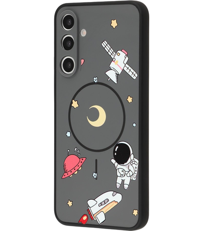 MagSafe Case for Samsung Galaxy S26 Ultra S948, OEM, Cartoon Astronaut, Gray