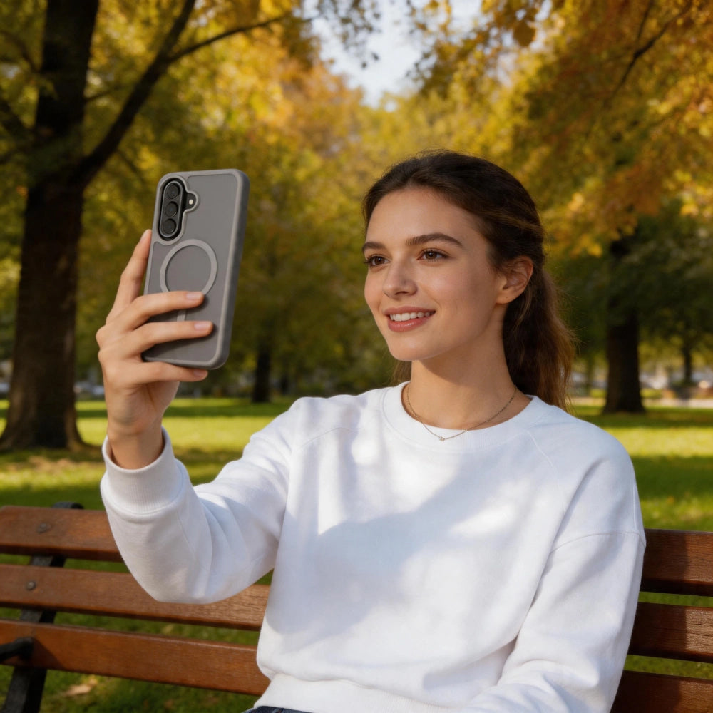 MagSafe pouzdro pro Samsung Galaxy A57 5G, Tech-Protect, Magmat, Šedá matná