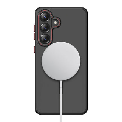 Pouzdro MagSafe pro Samsung Galaxy S26 Plus S947, Tech-Protect, Magcam, Černá Červená Matná