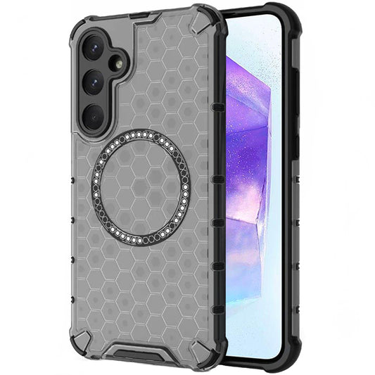 MagSafe pouzdro pro Samsung Galaxy A55 5G A556, Techsuit, HoneyComb Shield, černé