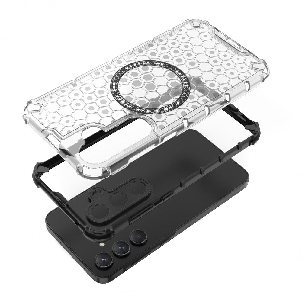 MagSafe pouzdro pro Samsung Galaxy S25 Ultra S938, Techsuit, HoneyComb Shield, Zelené