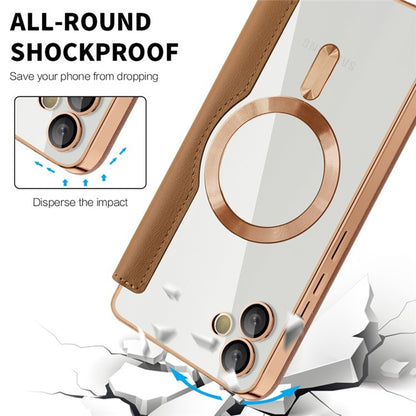 MagSafe pouzdro pro Samsung Galaxy A05 A055, Techsuit, SmartMag Book, Hnědá