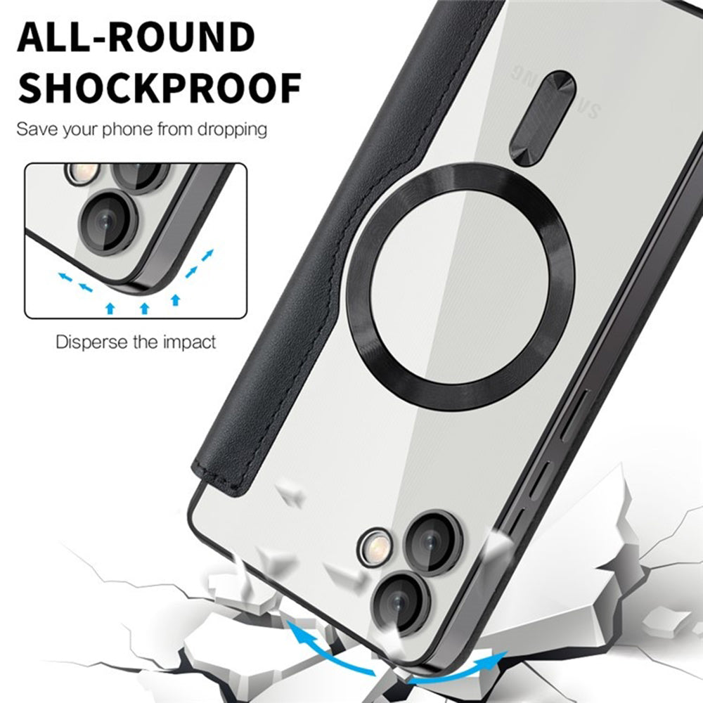 MagSafe pouzdro pro Samsung Galaxy A05 A055, Techsuit, SmartMag Book, černé