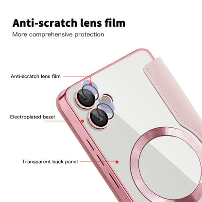 MagSafe pouzdro pro Samsung Galaxy A05 A055, Techsuit, SmartMag Book, růžové