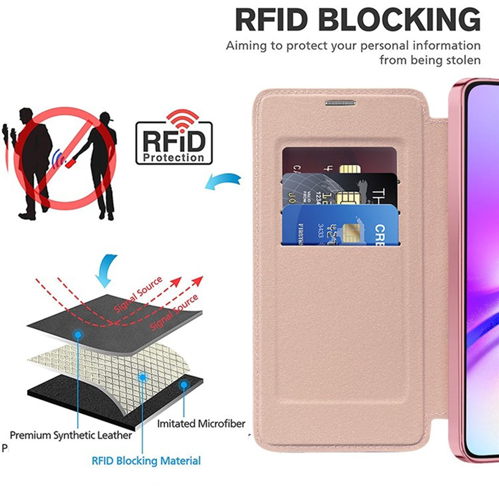 MagSafe pouzdro pro Samsung Galaxy A05 A055, Techsuit, SmartMag Book, růžové