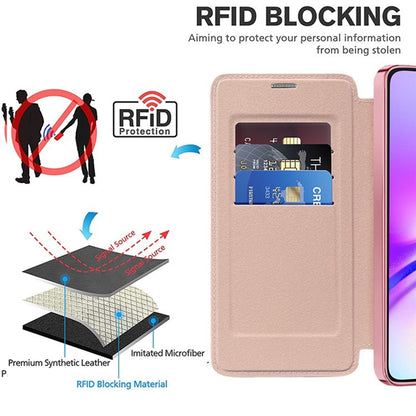 MagSafe pouzdro pro Samsung Galaxy A05 A055, Techsuit, SmartMag Book, růžové
