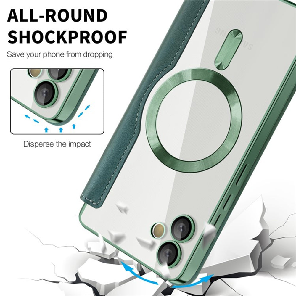 MagSafe pouzdro pro Samsung Galaxy A05 A055, Techsuit, SmartMag Book, Zelené