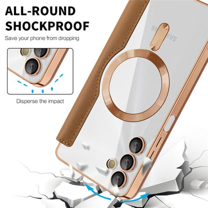 MagSafe pouzdro pro Samsung Galaxy A05s A057, Techsuit, SmartMag Book, Hnědá