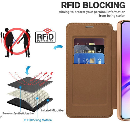 MagSafe pouzdro pro Samsung Galaxy A05s A057, Techsuit, SmartMag Book, Hnědá