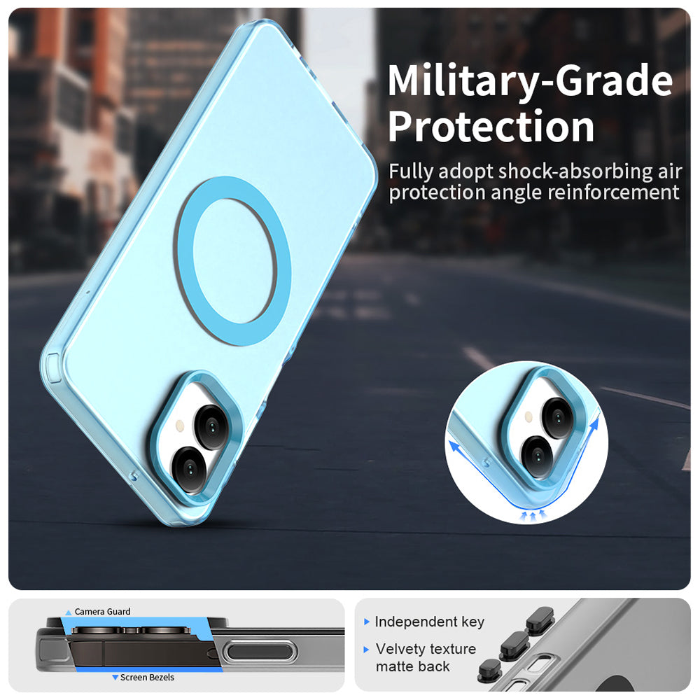 MagSafe pouzdro pro Samsung Galaxy A06 A065, Techsuit, CandyCase, Modrá