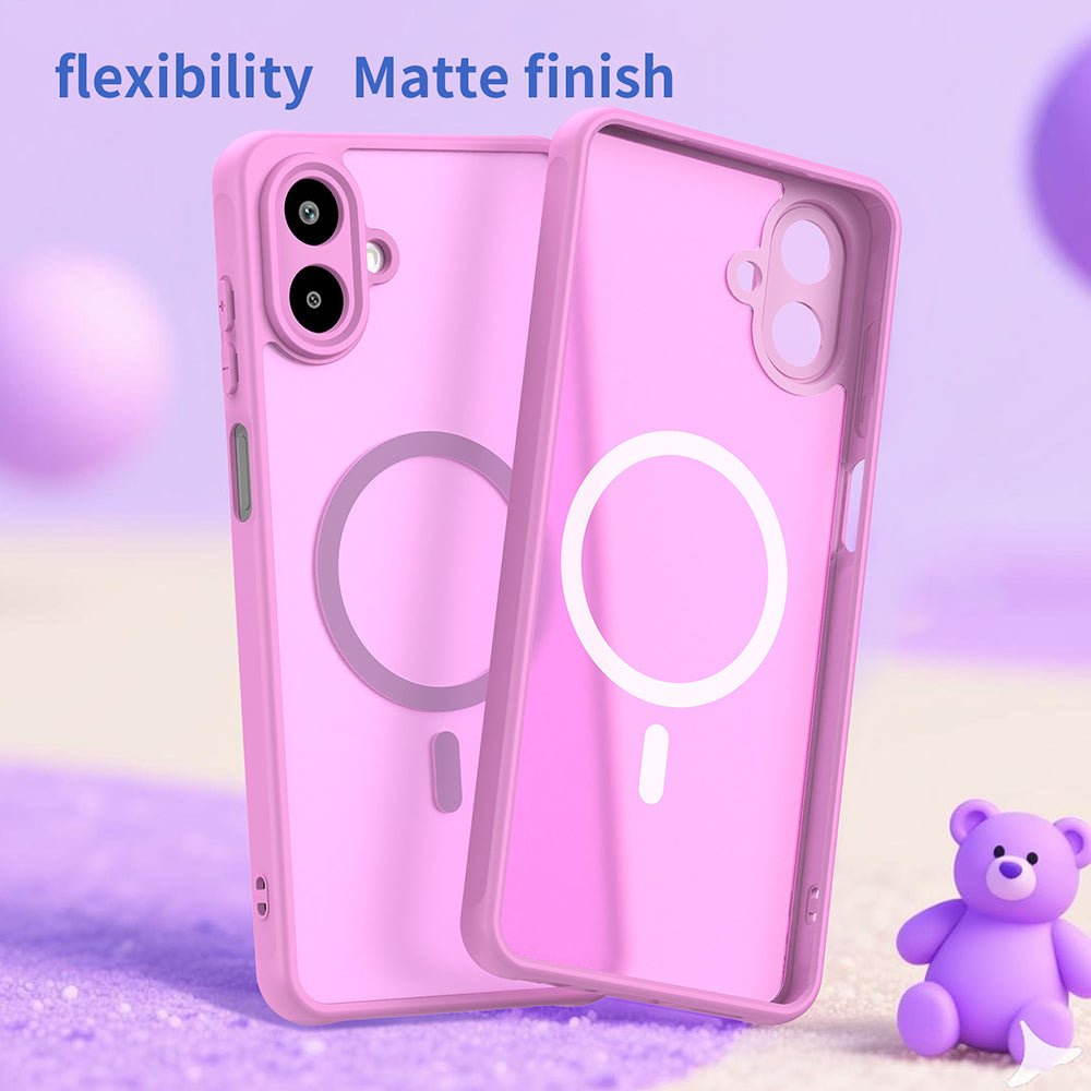 Pouzdro MagSafe pro Samsung Galaxy A07 4G A075, Techsuit, HaloFrost II, Růžové