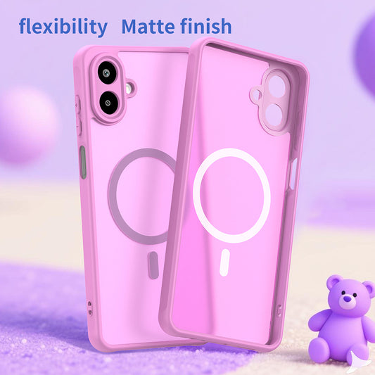 Pouzdro MagSafe pro Samsung Galaxy A07 4G A075, Techsuit, HaloFrost II, Růžové