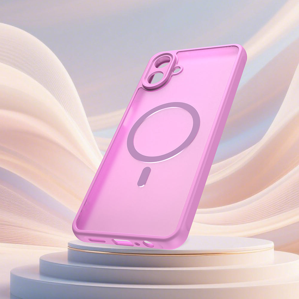 Pouzdro MagSafe pro Samsung Galaxy A07 4G A075, Techsuit, HaloFrost II, Růžové