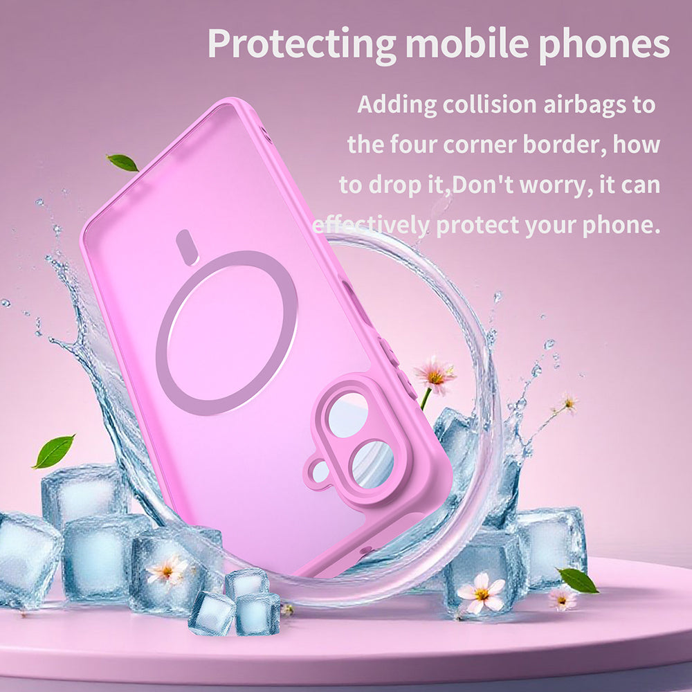 Pouzdro MagSafe pro Samsung Galaxy A07 4G A075, Techsuit, HaloFrost II, Růžové