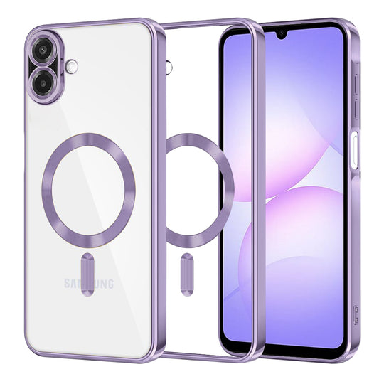 MagSafe pouzdro pro Samsung Galaxy A07 4G A075, Techsuit, Luxury Crystal, Světle fialové