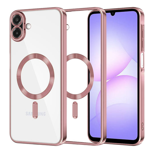 MagSafe pouzdro pro Samsung Galaxy A07 4G A075, Techsuit, Luxury Crystal, Růžové
