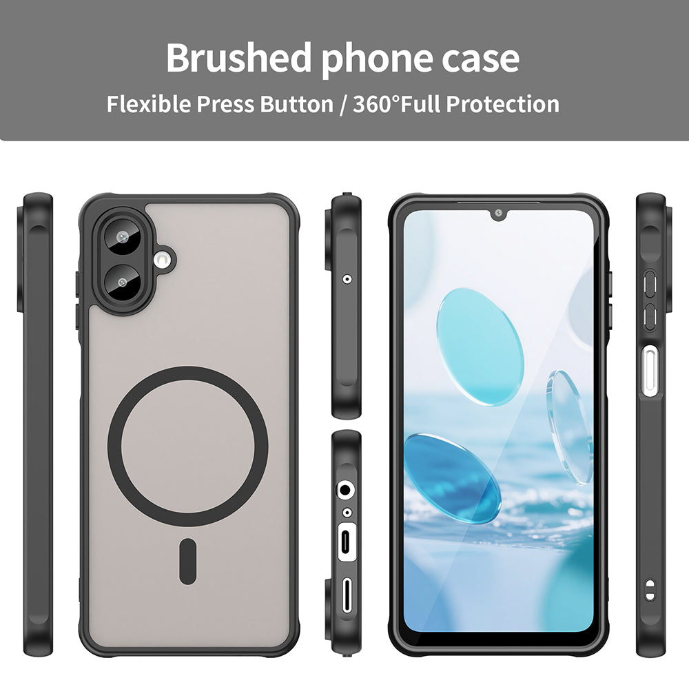 MagSafe pouzdro pro Samsung Galaxy A07 4G A075, Techsuit, HaloFrost II, černé
