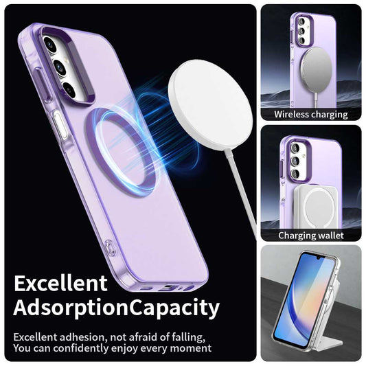MagSafe pouzdro pro Samsung Galaxy A15 5G A156 / A15 A155, Techsuit, CandyCase, Fialová