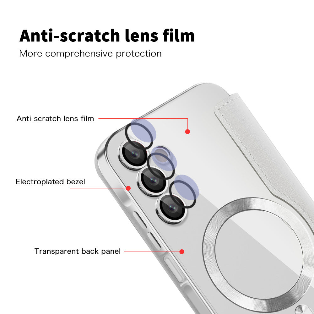 MagSafe pouzdro pro Samsung Galaxy A15 5G A156 / A15 A155, Techsuit, SmartMag Book, Šedé