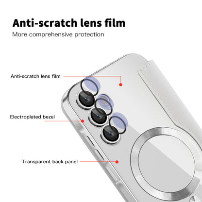 MagSafe pouzdro pro Samsung Galaxy A15 5G A156 / A15 A155, Techsuit, SmartMag Book, Šedé