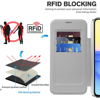 MagSafe pouzdro pro Samsung Galaxy A15 5G A156 / A15 A155, Techsuit, SmartMag Book, Šedé