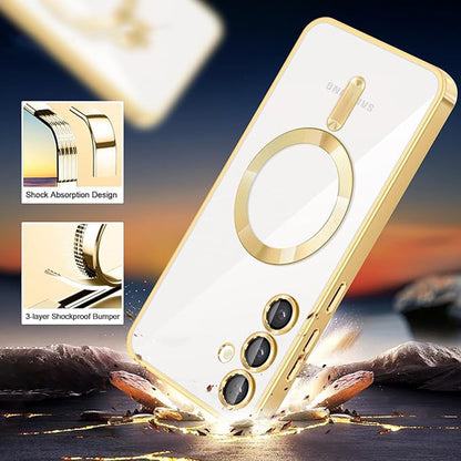 MagSafe pouzdro pro Samsung Galaxy A16 5G A166 / A16 4G A165, Techsuit, Luxury Crystal, červené