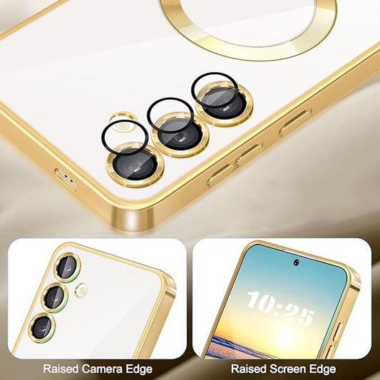 MagSafe pouzdro pro Samsung Galaxy A16 5G A166 / A16 4G A165, Techsuit, Luxury Crystal, Růžové
