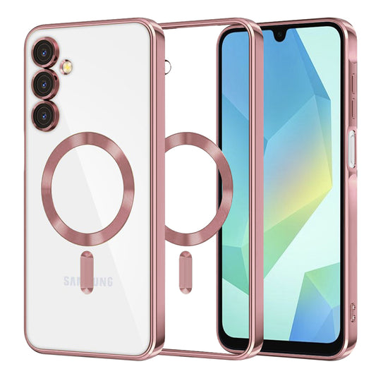 MagSafe pouzdro pro Samsung Galaxy A16 5G A166 / A16 4G A165, Techsuit, Luxury Crystal, Růžové