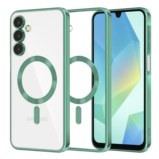 MagSafe pouzdro pro Samsung Galaxy A16 5G A166 / A16 4G A165, Techsuit, Luxury Crystal, Světle zelená