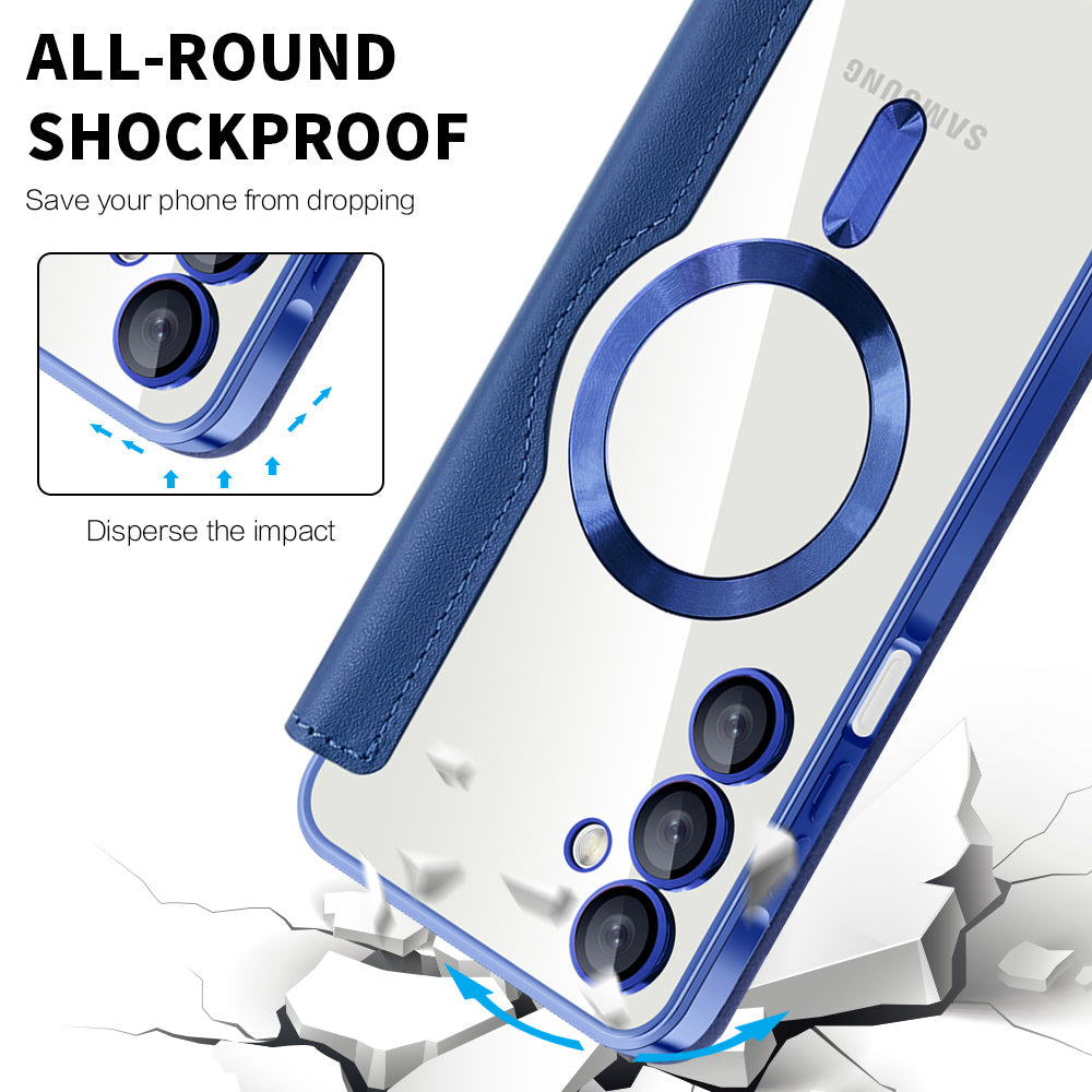 MagSafe pouzdro pro Samsung Galaxy A16 5G A166 / A16 4G A165, Techsuit, SmartMag Book, modré