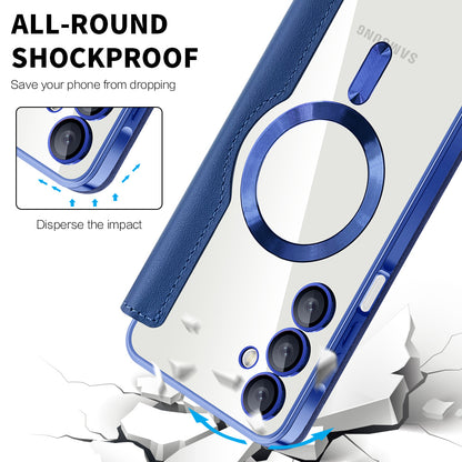 MagSafe pouzdro pro Samsung Galaxy A16 5G A166 / A16 4G A165, Techsuit, SmartMag Book, modré