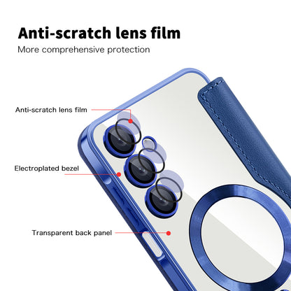 MagSafe pouzdro pro Samsung Galaxy A16 5G A166 / A16 4G A165, Techsuit, SmartMag Book, modré