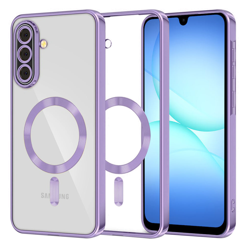 Pouzdro MagSafe pro Samsung Galaxy A17 4G / A17 5G, Techsuit, Luxury Crystal, Světle fialové