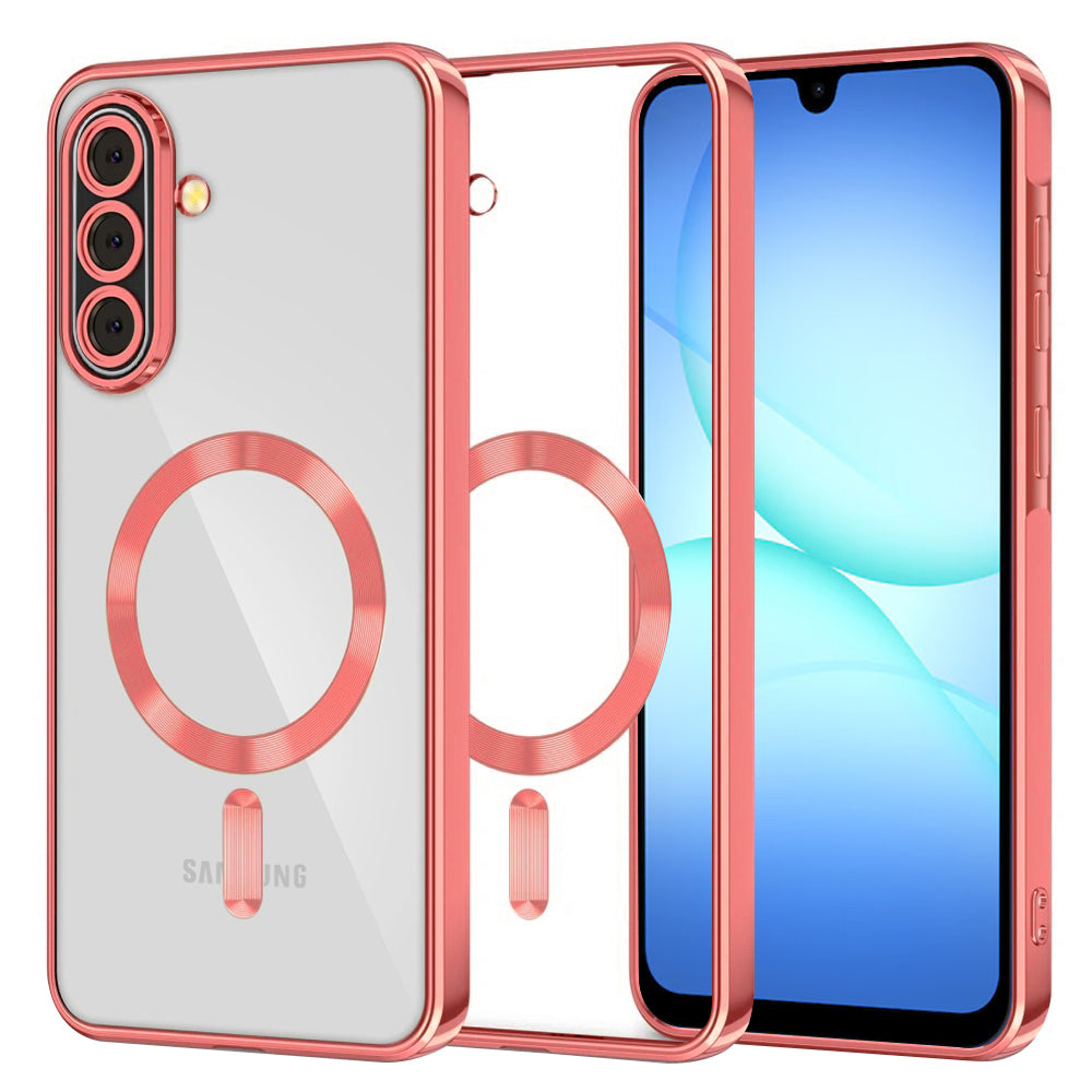 Pouzdro MagSafe pro Samsung Galaxy A17 4G / A17 5G, Techsuit, Luxury Crystal, červené