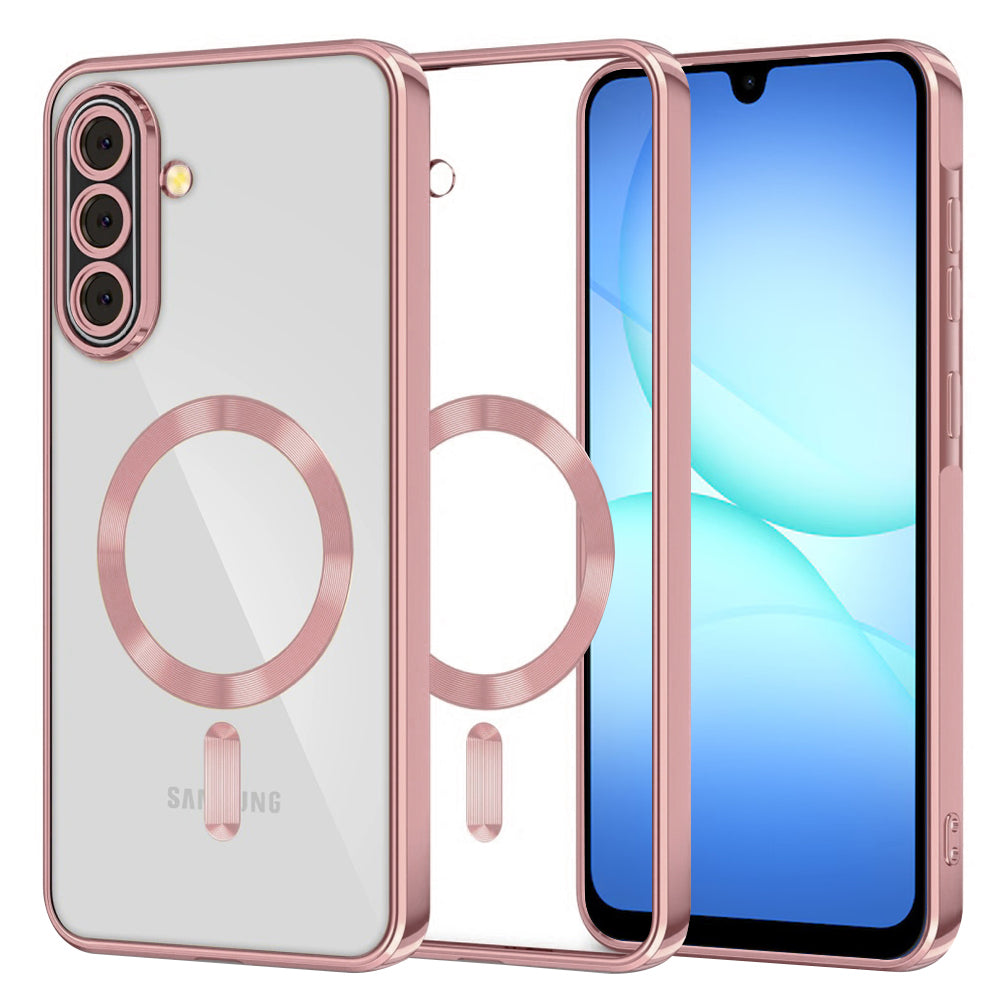 MagSafe pouzdro pro Samsung Galaxy A17 4G / A17 5G, Techsuit, Luxury Crystal, Růžová