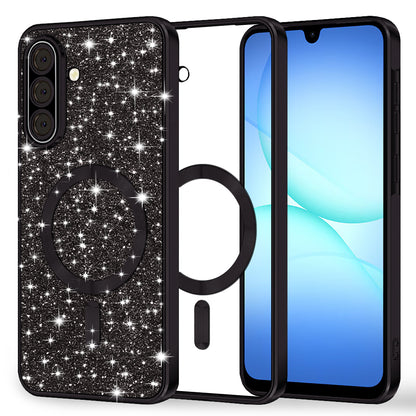 MagSafe pouzdro pro Samsung Galaxy A17 4G / A17 5G, Techsuit, Luxury Glitter, černé