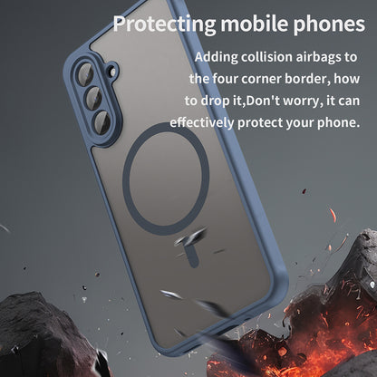 MagSafe pouzdro pro Samsung Galaxy A17 5G, Techsuit, HaloFrost II, Tmavě modrá