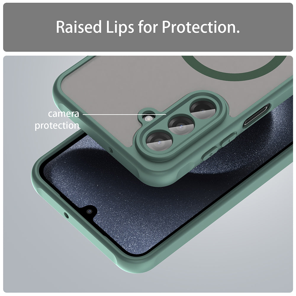 MagSafe pouzdro pro Samsung Galaxy A17 5G, Techsuit, HaloFrost II, Zelené