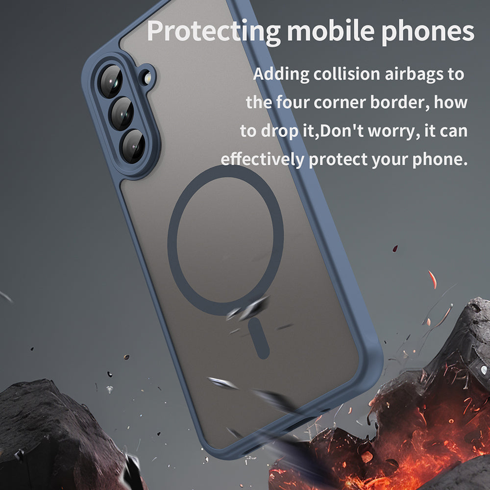 MagSafe pouzdro pro Samsung Galaxy A26 A266, Techsuit, HaloFrost II, Tmavě modrá