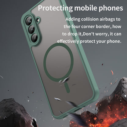 MagSafe pouzdro pro Samsung Galaxy A26 A266, Techsuit, HaloFrost II, Zelené