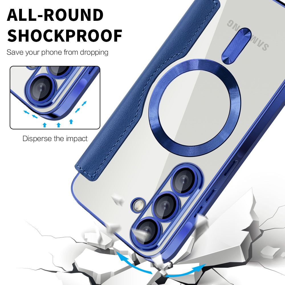MagSafe pouzdro pro Samsung Galaxy A26 A266, Techsuit, SmartMag Book, modré