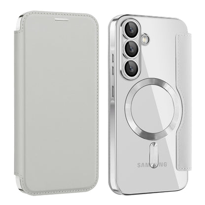 MagSafe pouzdro pro Samsung Galaxy A26 A266, Techsuit, SmartMag Book, Šedé