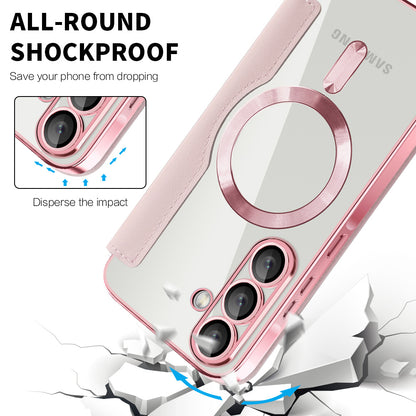 MagSafe pouzdro pro Samsung Galaxy A26 A266, Techsuit, SmartMag Book, růžové