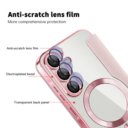 MagSafe pouzdro pro Samsung Galaxy A26 A266, Techsuit, SmartMag Book, růžové