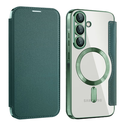 MagSafe pouzdro pro Samsung Galaxy A26 A266, Techsuit, SmartMag Book, Zelené