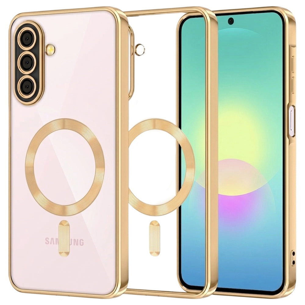 MagSafe pouzdro pro Samsung Galaxy A27 5G, Techsuit, Luxury Crystal, Zlaté