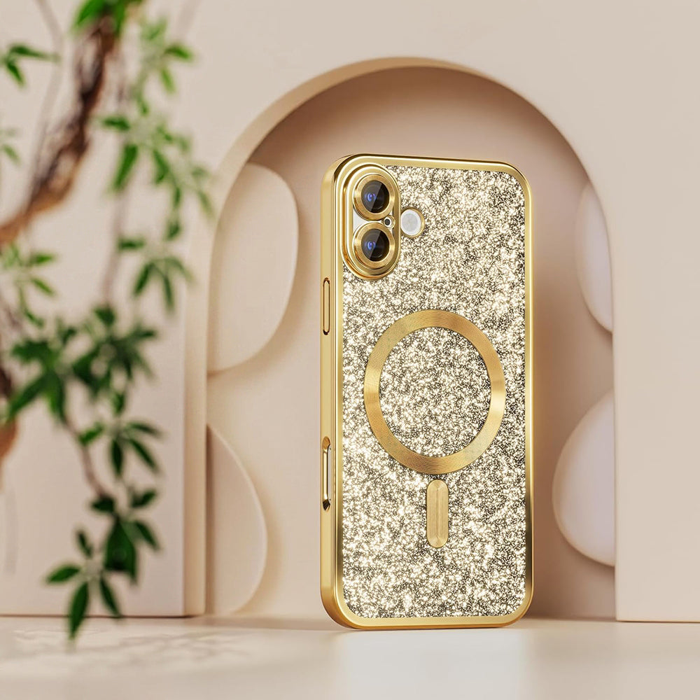 MagSafe Case for Samsung Galaxy A27 5G, Techsuit, Luxury Glitter, Silver