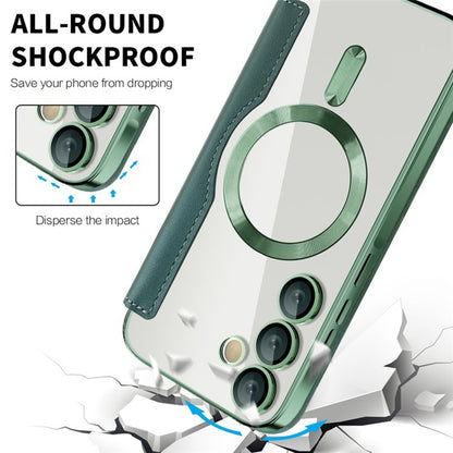 MagSafe pouzdro pro Samsung Galaxy A35 5G A356, Techsuit, SmartMag Book, Zelené